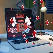 In-game bet selection and spin controls Gonzo's Quest game view with bet controls